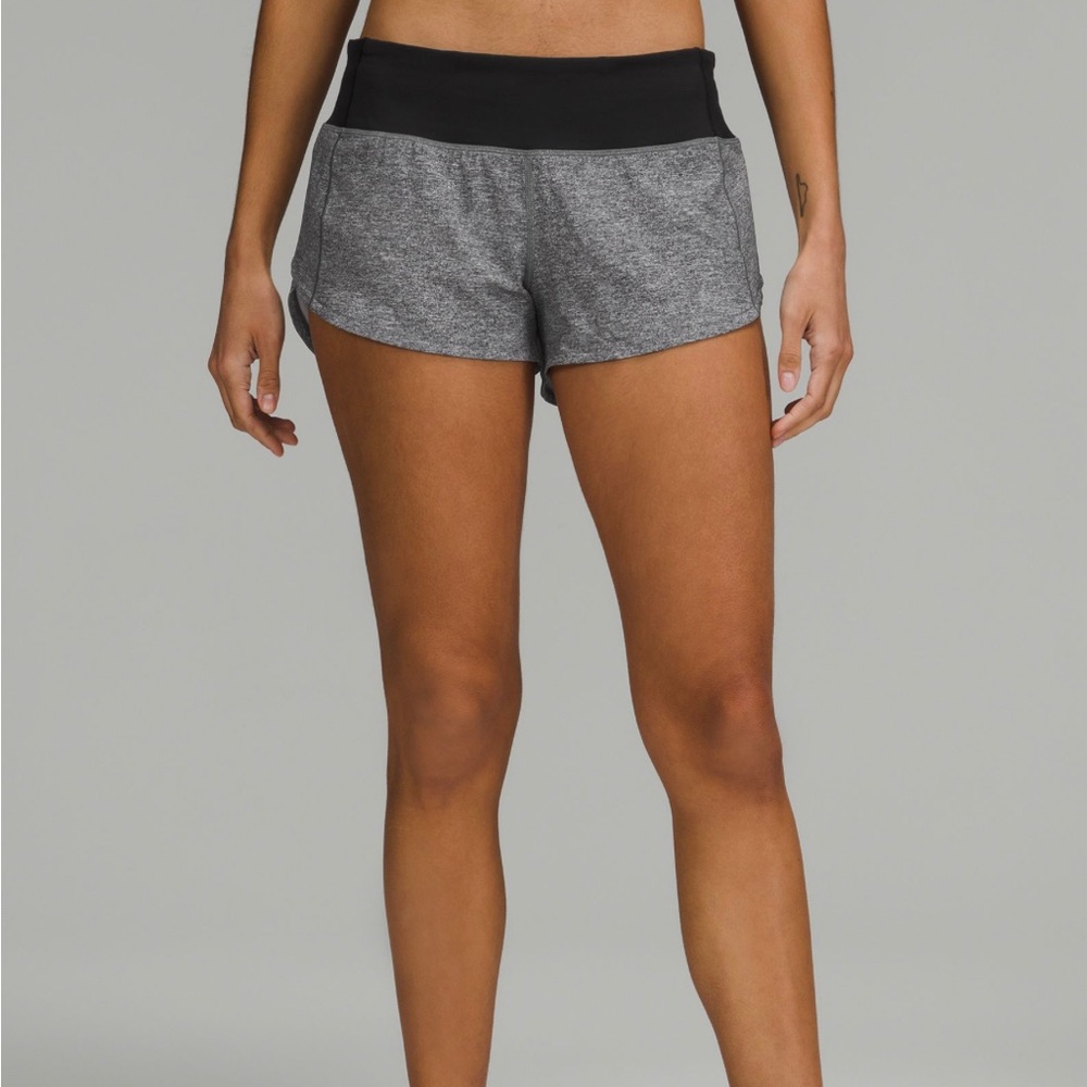 Grey 2.5” Lululemon speed up shorts